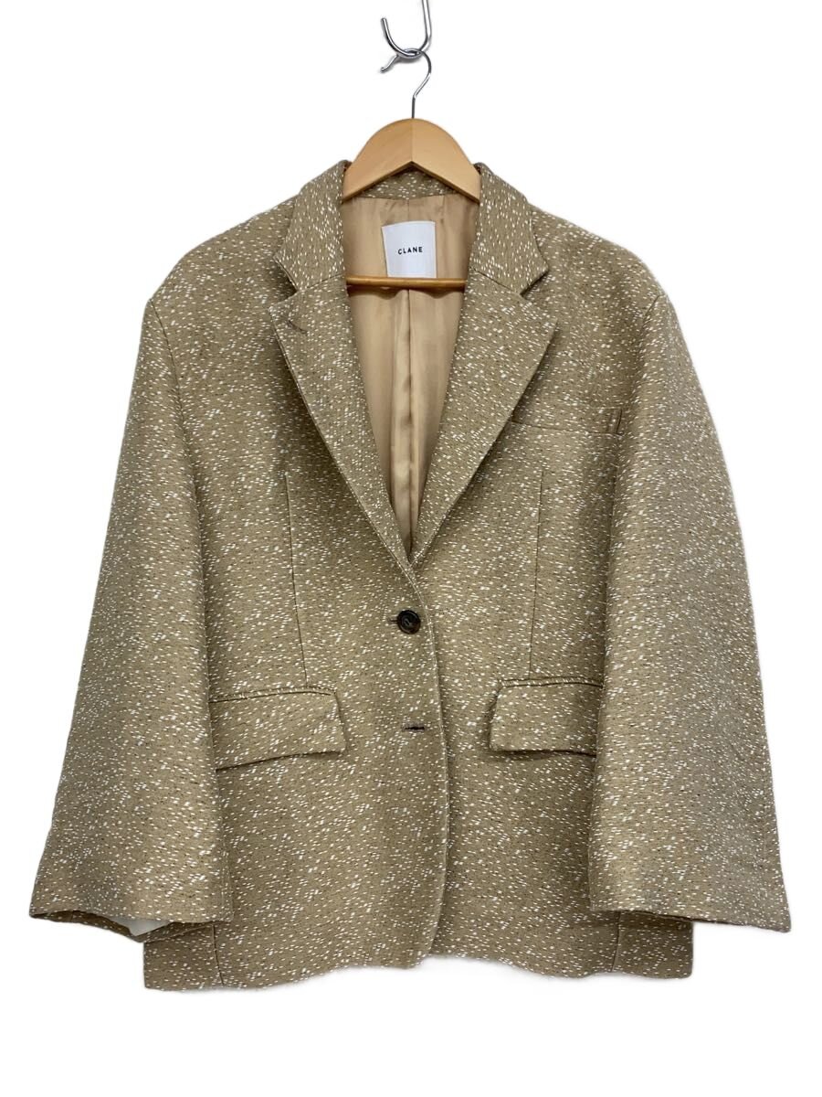 【中古】CLANE◆LOOSE BELL SLEEVE JACKET/1/ポリエステル/BEG/16103-0412【レディースウェア】|2nd STREET 店