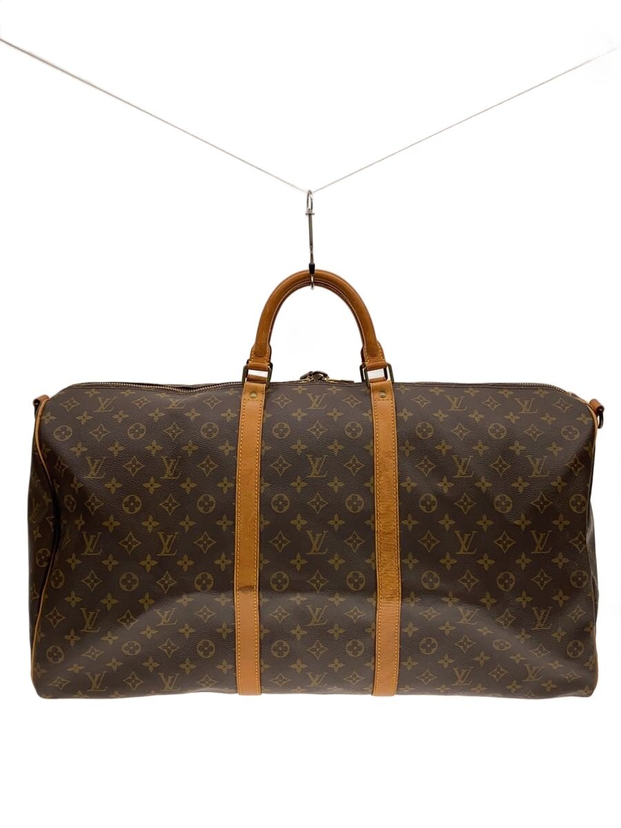 【中古】LOUIS VUITTON◆キーポル・バンドリエール60_モノグラム・帆布/PVC/BRW【御徒面子】
