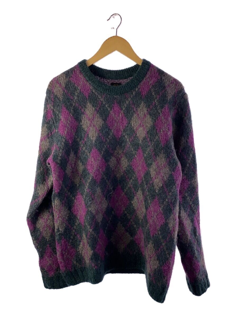 【中古】BATONER◆モヘアアーガイルニット/2/モヘア/PUP/総柄/BN-18FL-047【レディースウェア】|2nd STREET 店