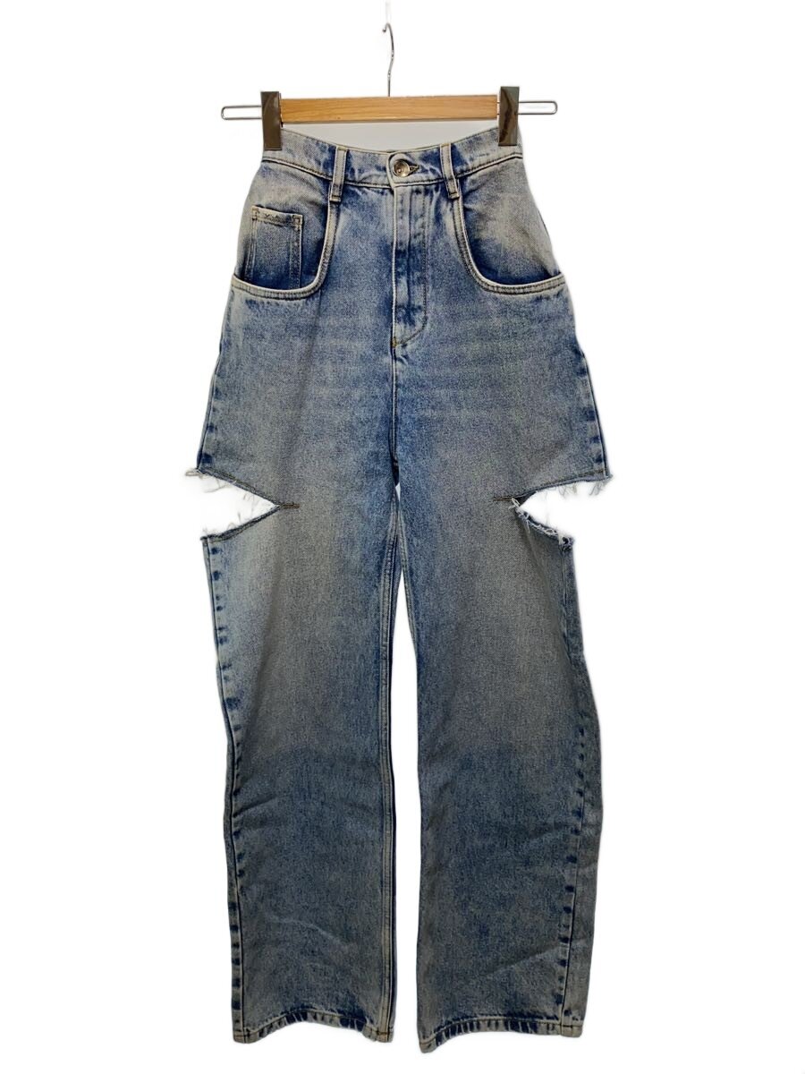 【中古】Maison Margiela◆下つ方/36/綿織物/BLU/S51天使の都市0051 S30513/22SS/スラッシュディテールカットアウト【レディース御召しもの】