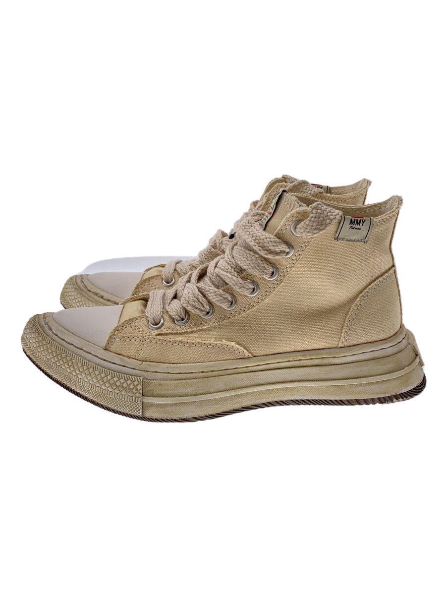 【中古】MIHARA YASUHIRO◆YUCCA OG Sole Over-dyed Canvas High-top/38/BEG/B13FW701【シューズ】