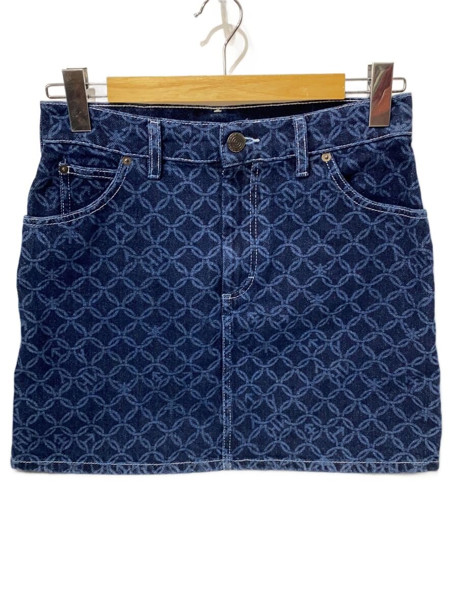 【中古】CHARLES JEFFREY LOVERBOY◆スコート/22FW/M/ジーンズ/IDG/総柄【レディース御召しもの】