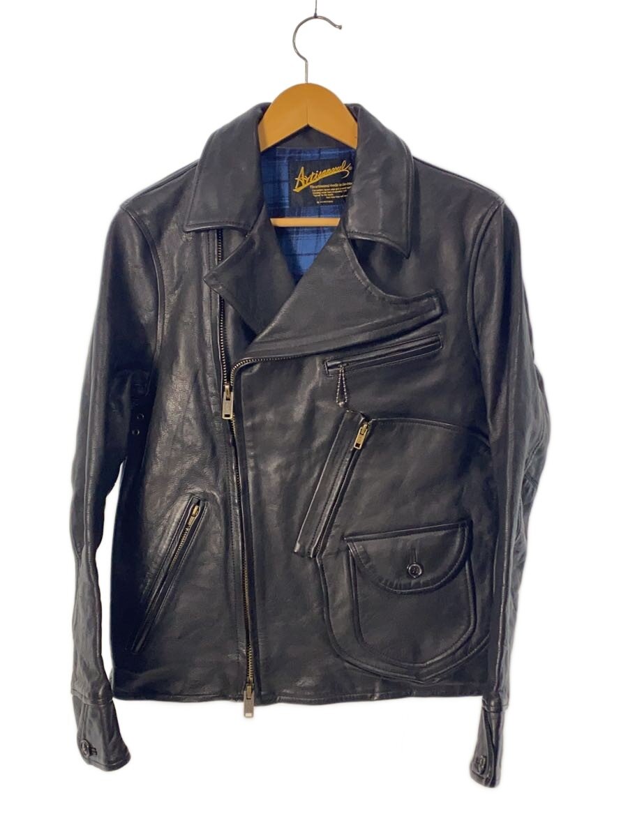 【中古】ACANTHUS◆ダブルライダースジャケット/S/牛革/BLK/VT1502【メンズウェア】｜2ｎｄ STREET 店