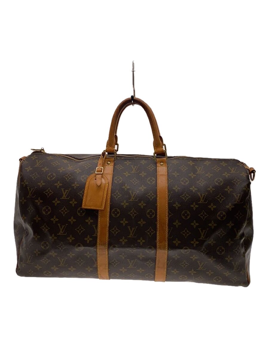【中古】LOUIS VUITTON◆キーポル・バンドリエール55_モノグラム・帆布_BRW/PVC/BRW【御徒面子】