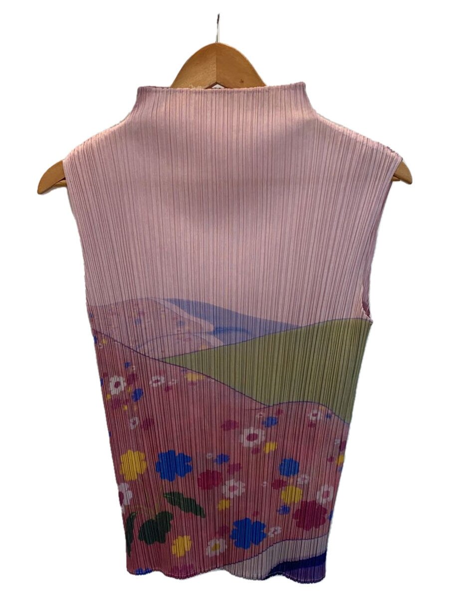 【中古】PLEATS PLEASE ISSEY MIYAKE◆ノースリーブブラウス/3/ポリエステル/PNK/花柄/pp51-jk791【レディースウェア】｜2ｎｄ STREET 店
