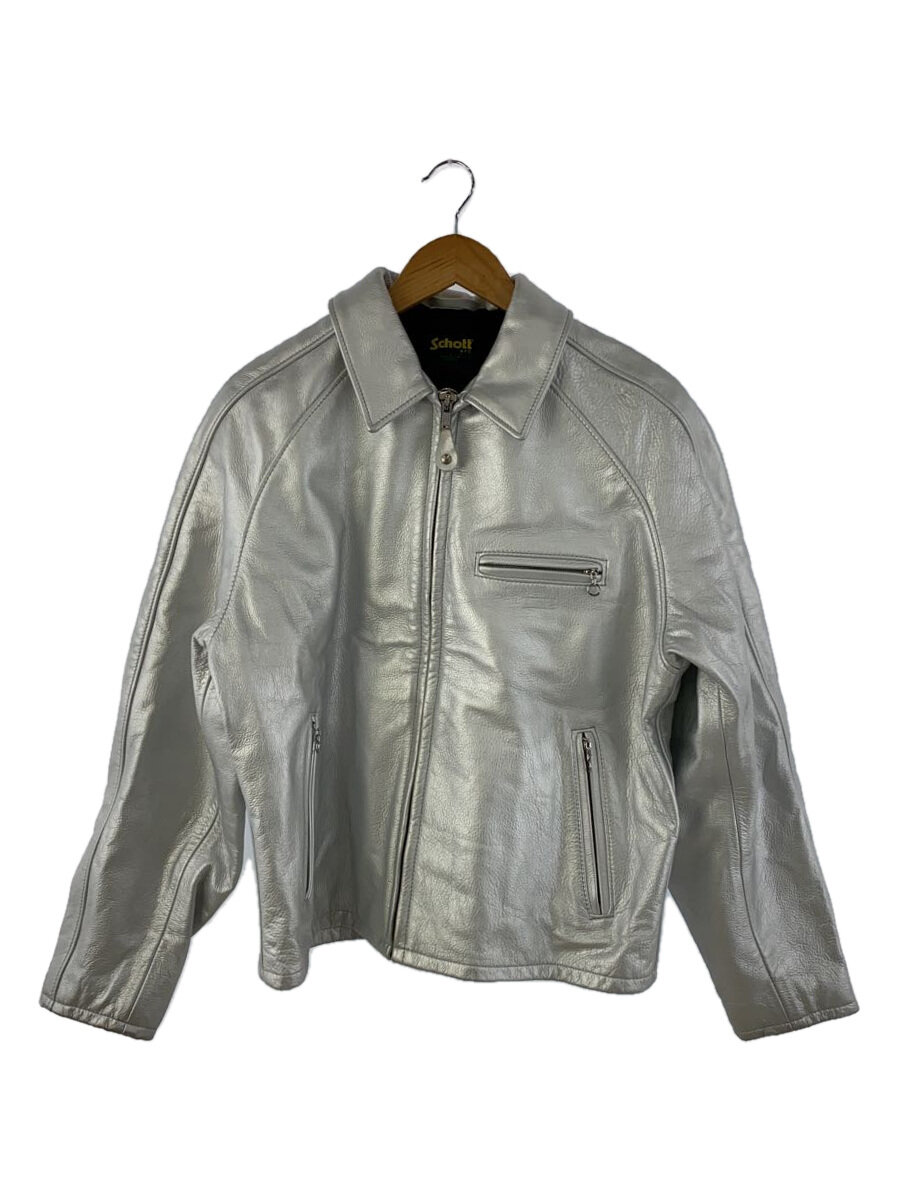 【中古】Supreme◆23SS/Leather Racer Jacket/なめし革上衣・上衣/M/なめし革/SLV【メンズウェア】