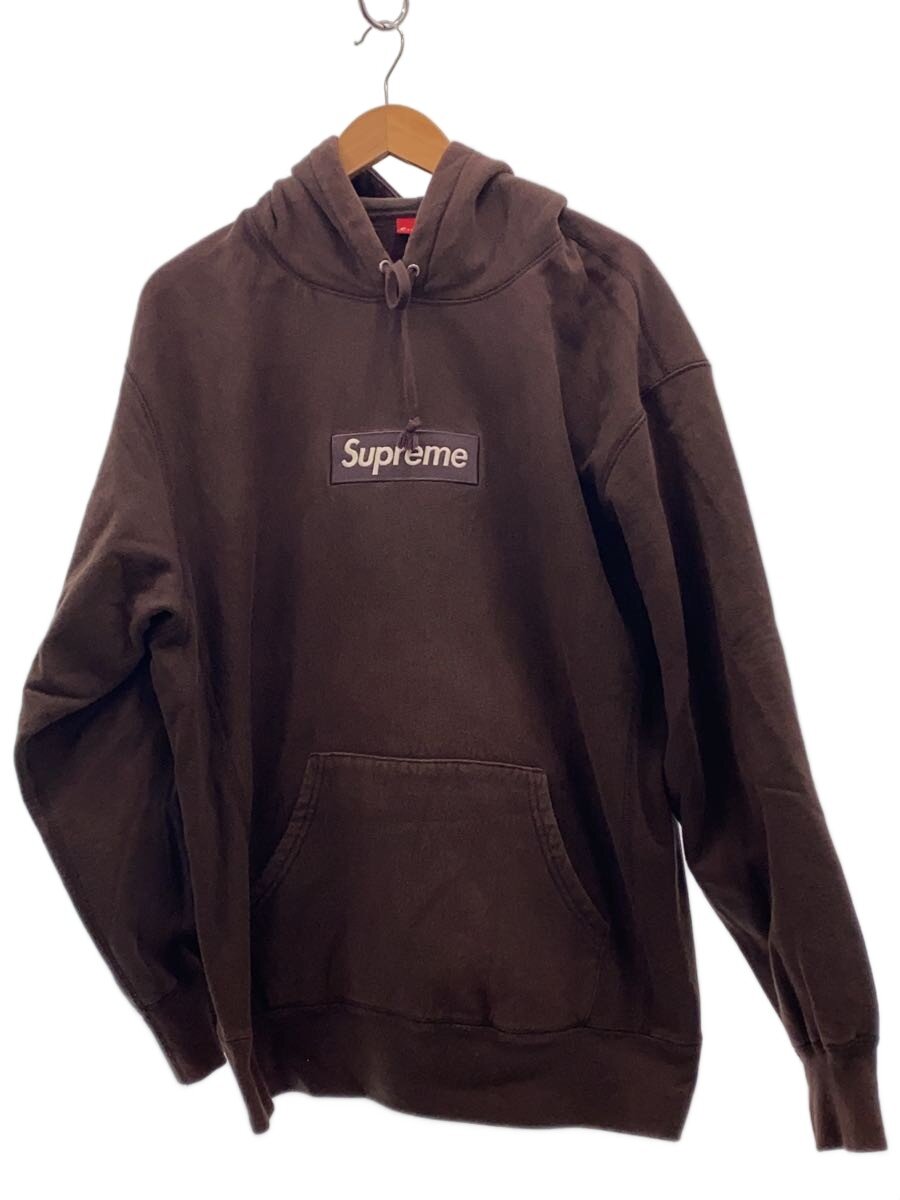 【中古】Supreme◆21AW/Box Logo Hooded Sweatshirt/パーカー/L/綿織物/BRW【メンズウェア】