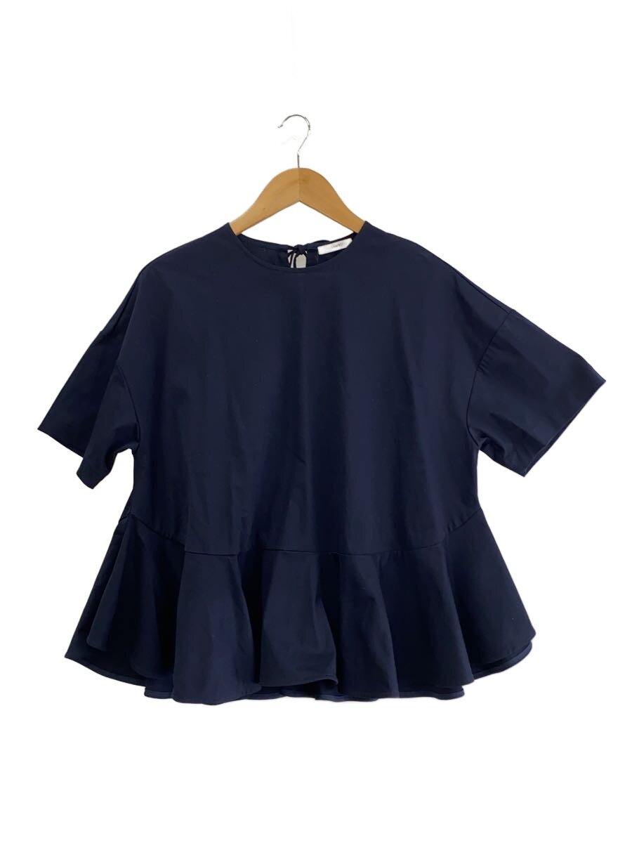 【中古】yori◆半袖トップ/FREE/綿織物/NVY/無地/yr11-23068sm//【レディースお召しもの】