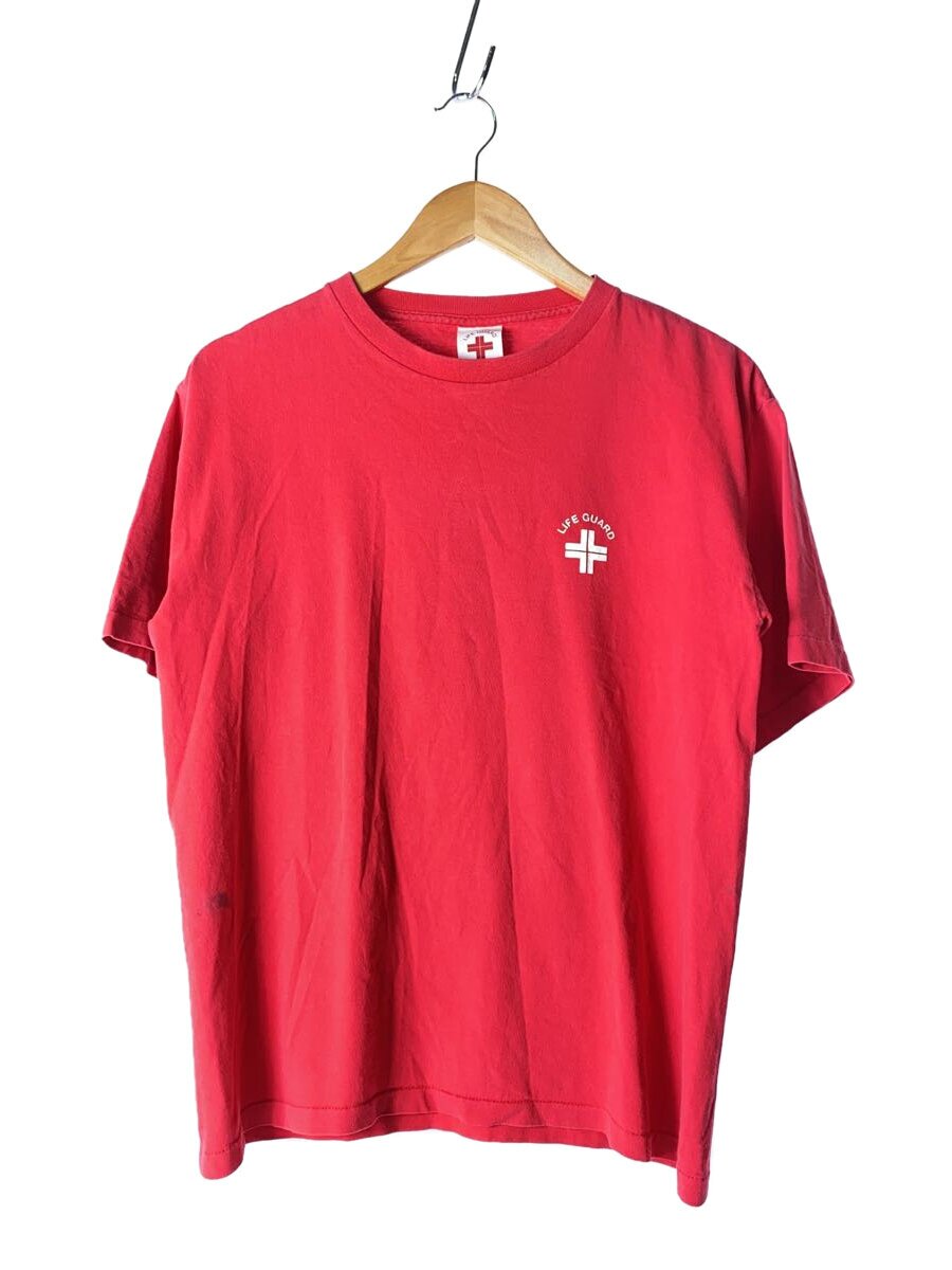 【中古】LIFE GUARD/90s/プルオーバー/L/綿織物/RED/刷り上げる【メンズウェア】