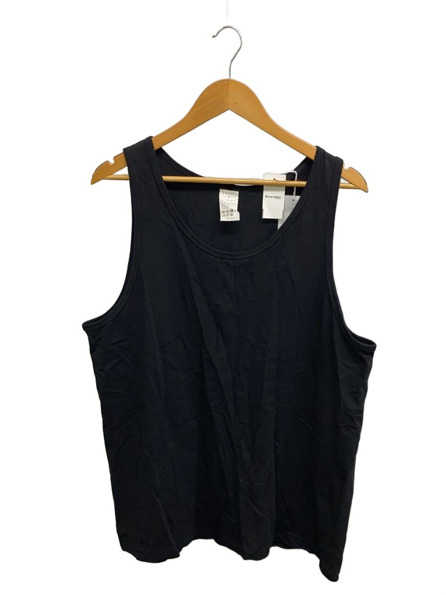 【中古】COMOLI◆24SS/貯蔵タンクいの一番/2/綿織物/BLK/無地/Z01-05019/サーモプラスタンクトップ【メンズウェア】