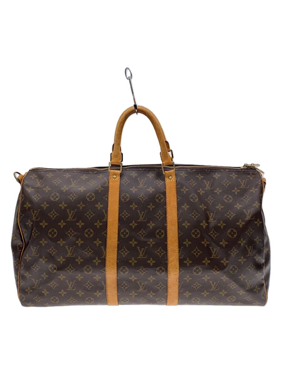 【中古】LOUIS VUITTON◆キーポル・バンドリエール55_モノグラム・帆布/PVC/BRW【御徒面子】