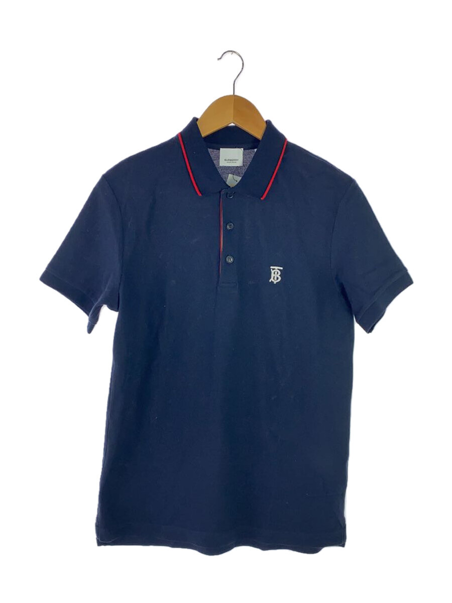 【中古】BURBERRY LONDON◆鹿の子/肺結核刺しゅう/スポーツシャツ/S/綿織物/NVY/8017007//【メンズウェア】