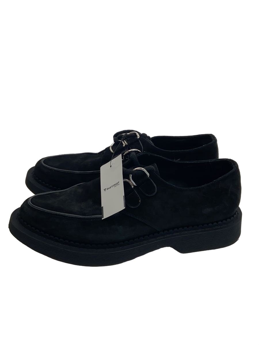 【中古】SAINT LAURENT◆テディスウェードクリーパーシューズ/お召しものシューズ/39/BLK/スウェード/669813//【シューズ】