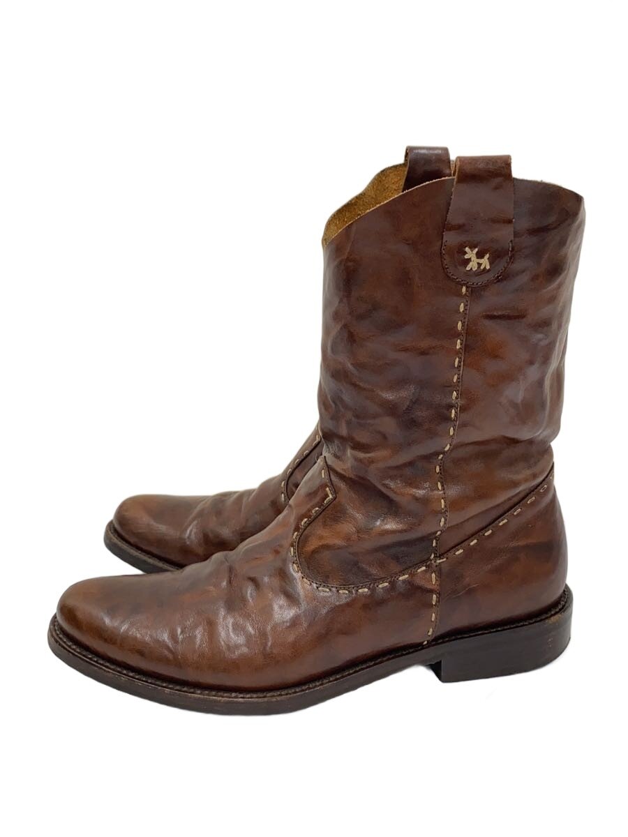 【中古】HENRY CUIR◆ブーツ/37/BRW【シューズ】