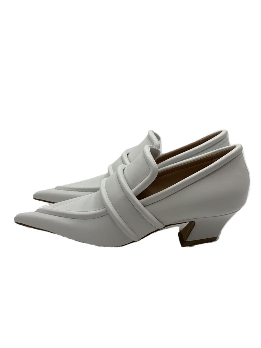 【中古】BOTTEGA VENETA◆パンプス/36/WHT/なめし革【シューズ】