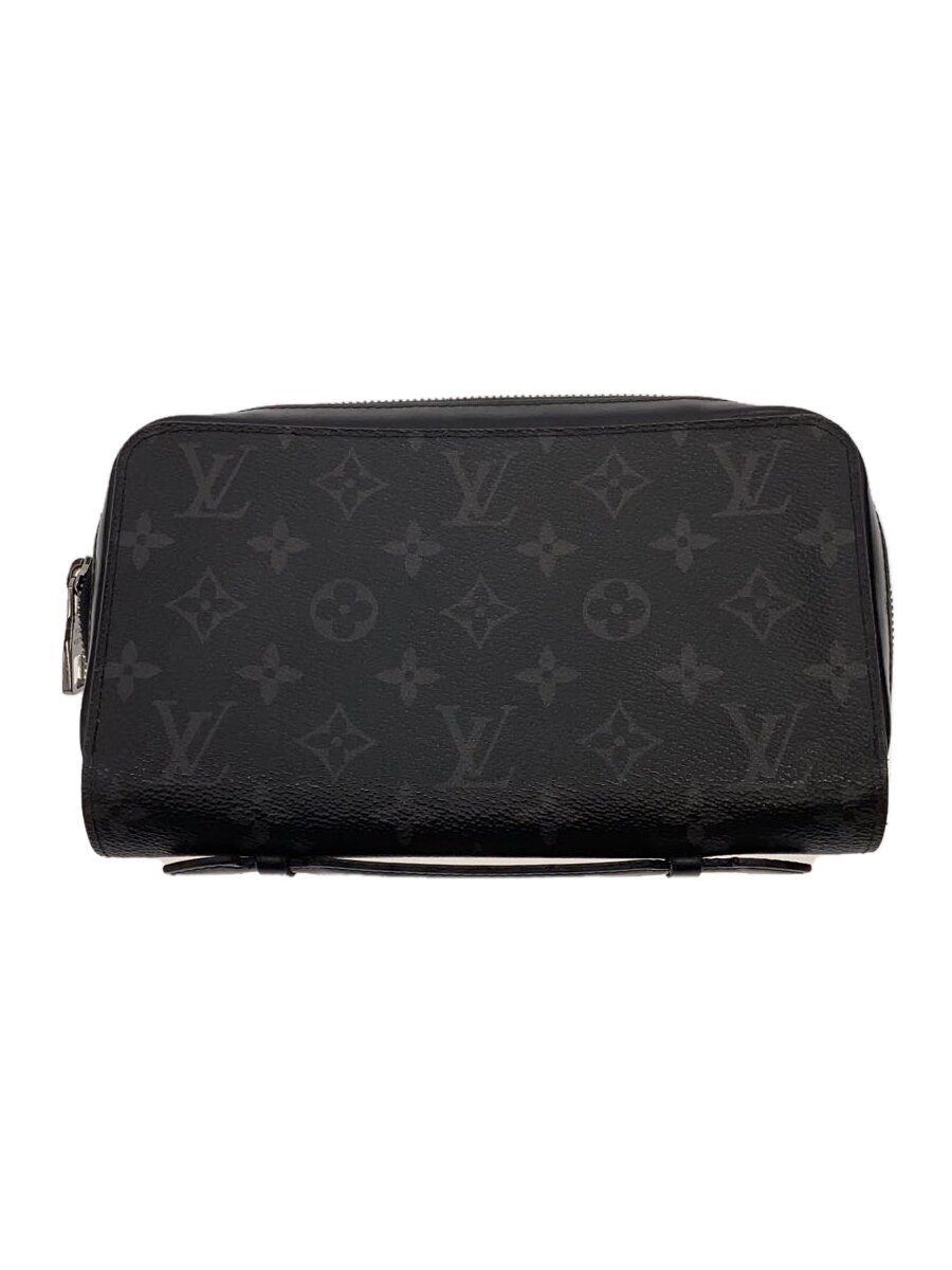 【中古】LOUIS VUITTON◆ジッピーXL_モノグラム・エクリプス_BRW/PVC/BRW/総柄/メンズ【服飾雑貨他】
