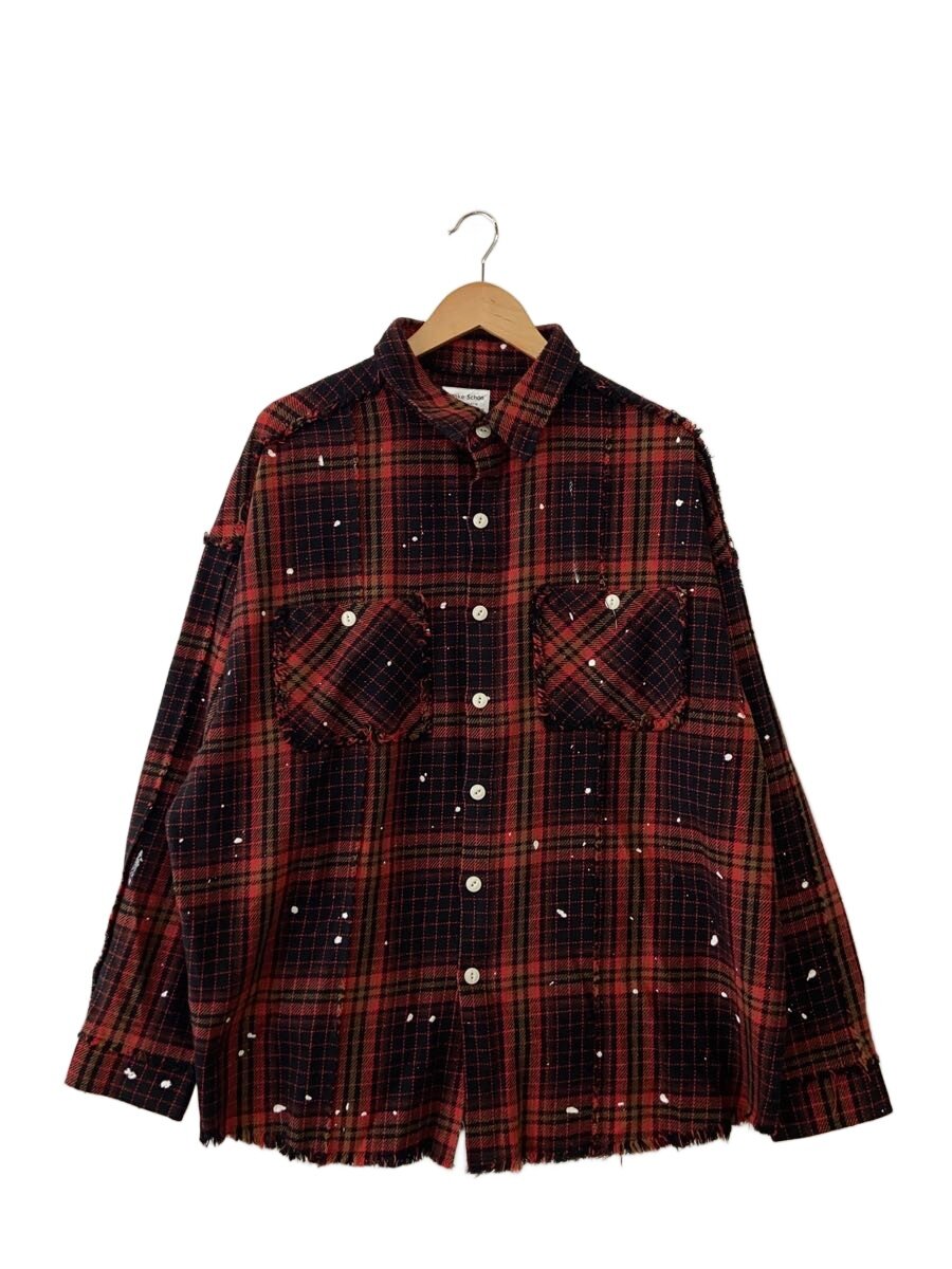 【中古】DANKE SCHON◆フランネルティーシャツ/FREE/綿織物/RED/読み合わせる/23A-SHL044-DS//【メンズウェア】