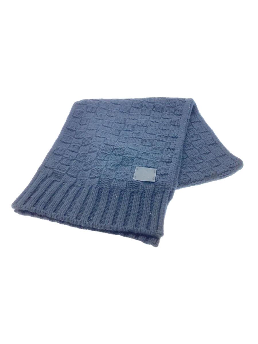 【中古】LOUIS VUITTON◆えり巻き/カシミヤ/BLK/無地/ユニ一発やる【服飾雑貨他】