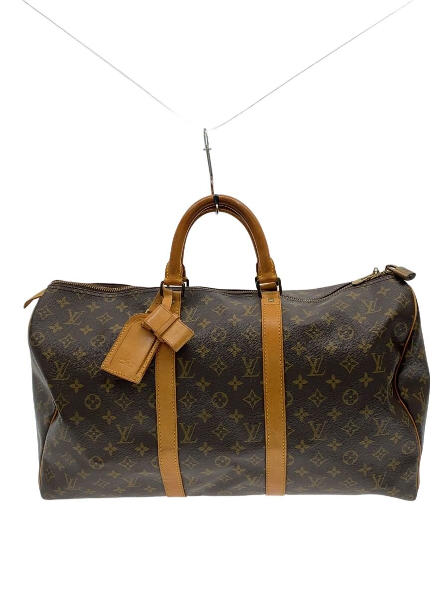 【中古】LOUIS VUITTON◆キーポル50_モノグラム・帆布/PVC/BRW【御徒面子】