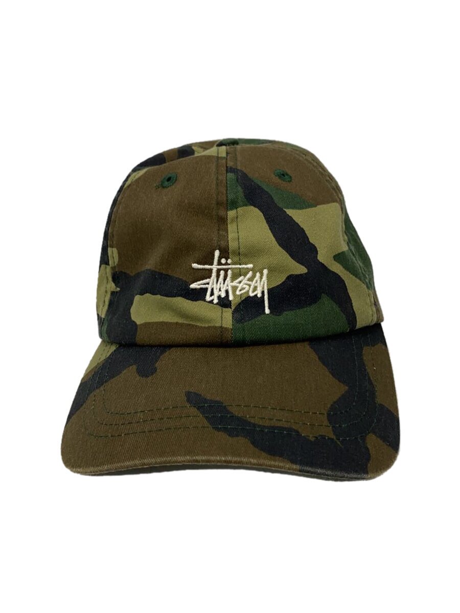 【中古】STUSSY◆ベーシック STUSSY CAP/旗がしら/FREE/綿織物/GRN/間鴨フラ/メンズ/1311163【服飾雑貨他】
