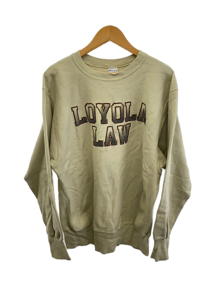 【中古】Champion◆90s/MADE IN USA/汗水/XL/綿織物/IVO/無地【メンズウェア】