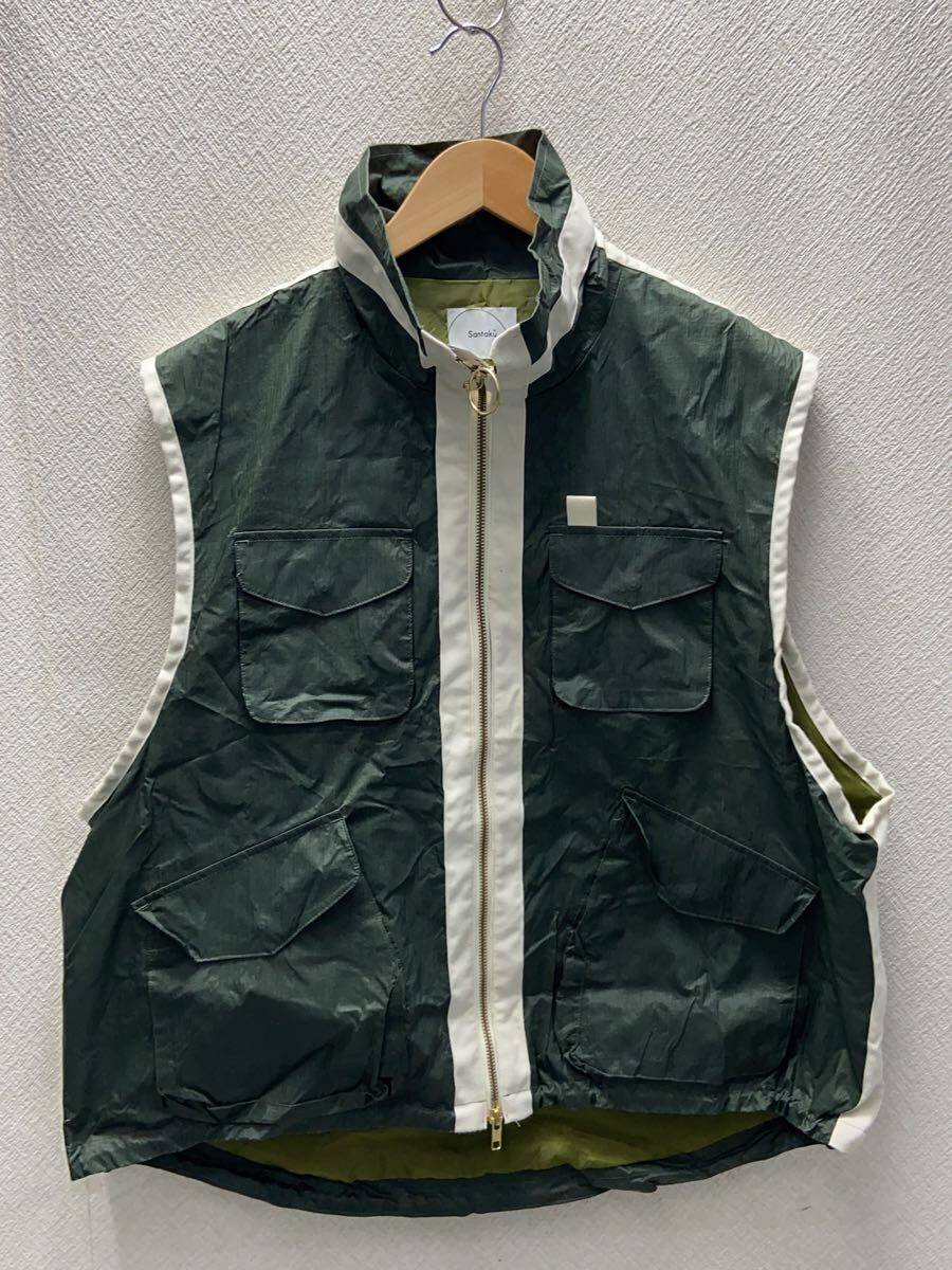 【中古】santaku/lipstop washer nylon vest/より良い/ナイロン/KHK/SNT-VE001【メンズウェア】