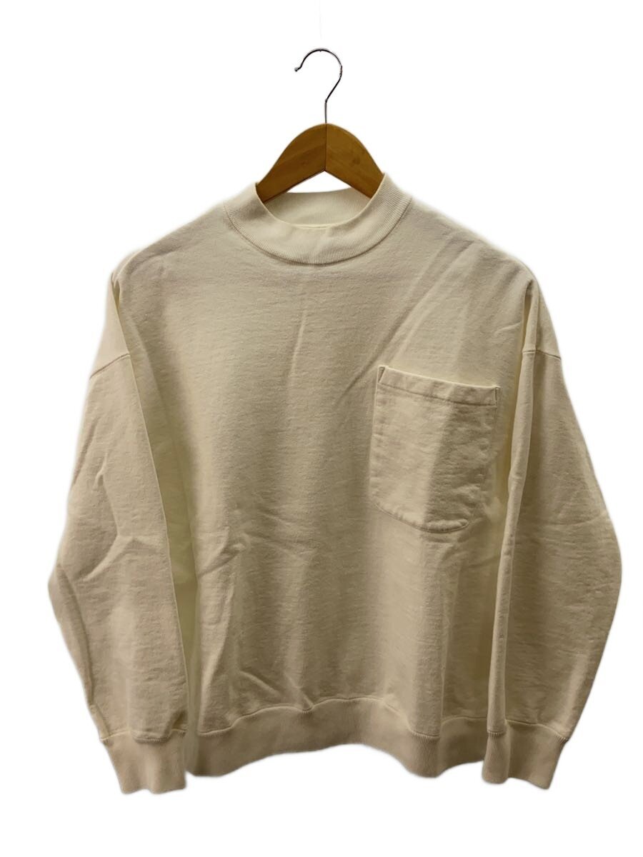 【中古】Ron Herman◆Mock Neck Hanmou Sweat Pullover/流汗/XS/綿織物/WHT/3910900498【メンズウェア】