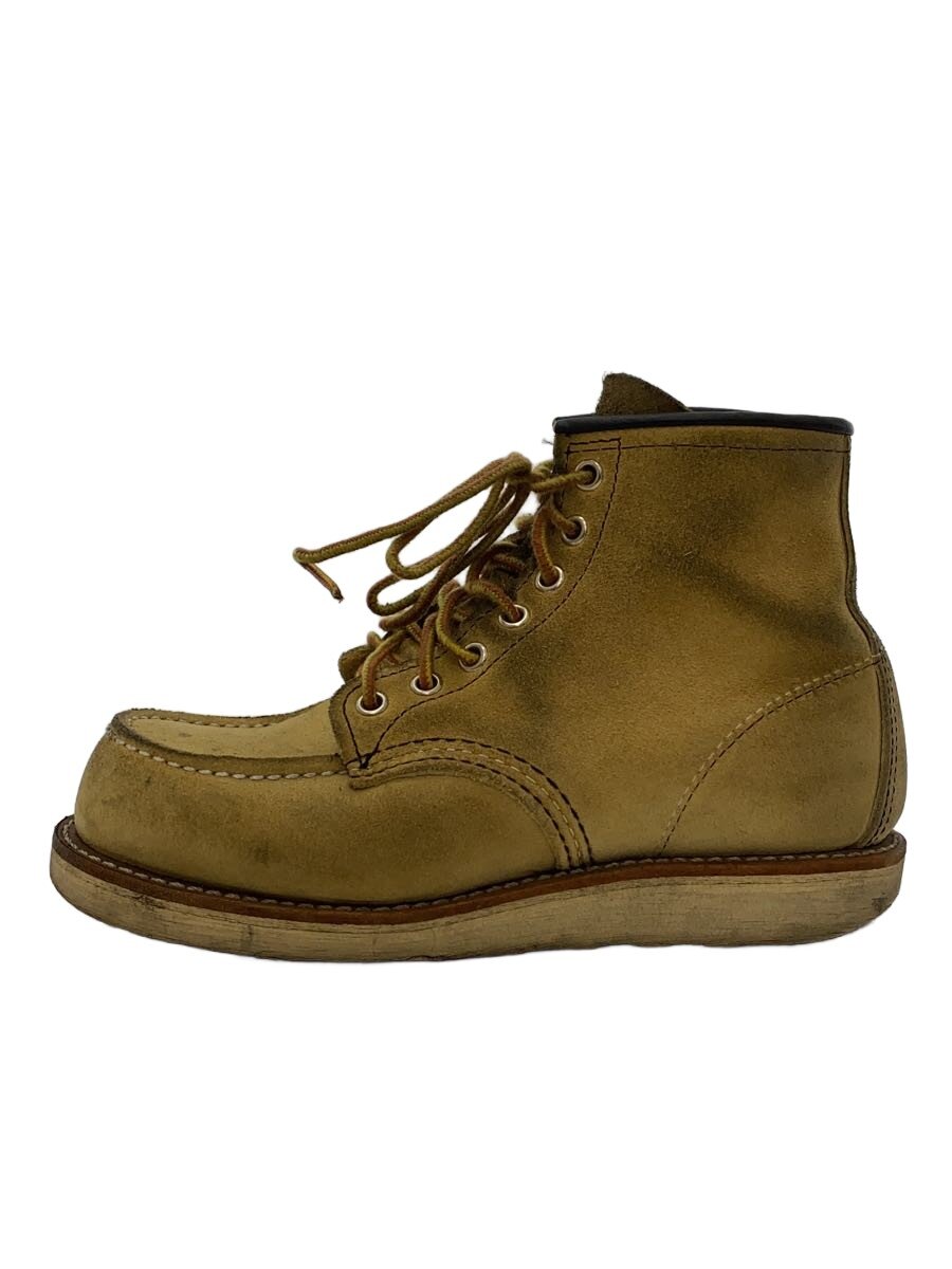 【中古】RED WING◆E/モックトゥー/復刻四角犬タグ/ソール減り有/汚れ有/ブーツ/23cm/BEG/スウェード【シューズ】｜2ｎｄ STREET 店 8,628円