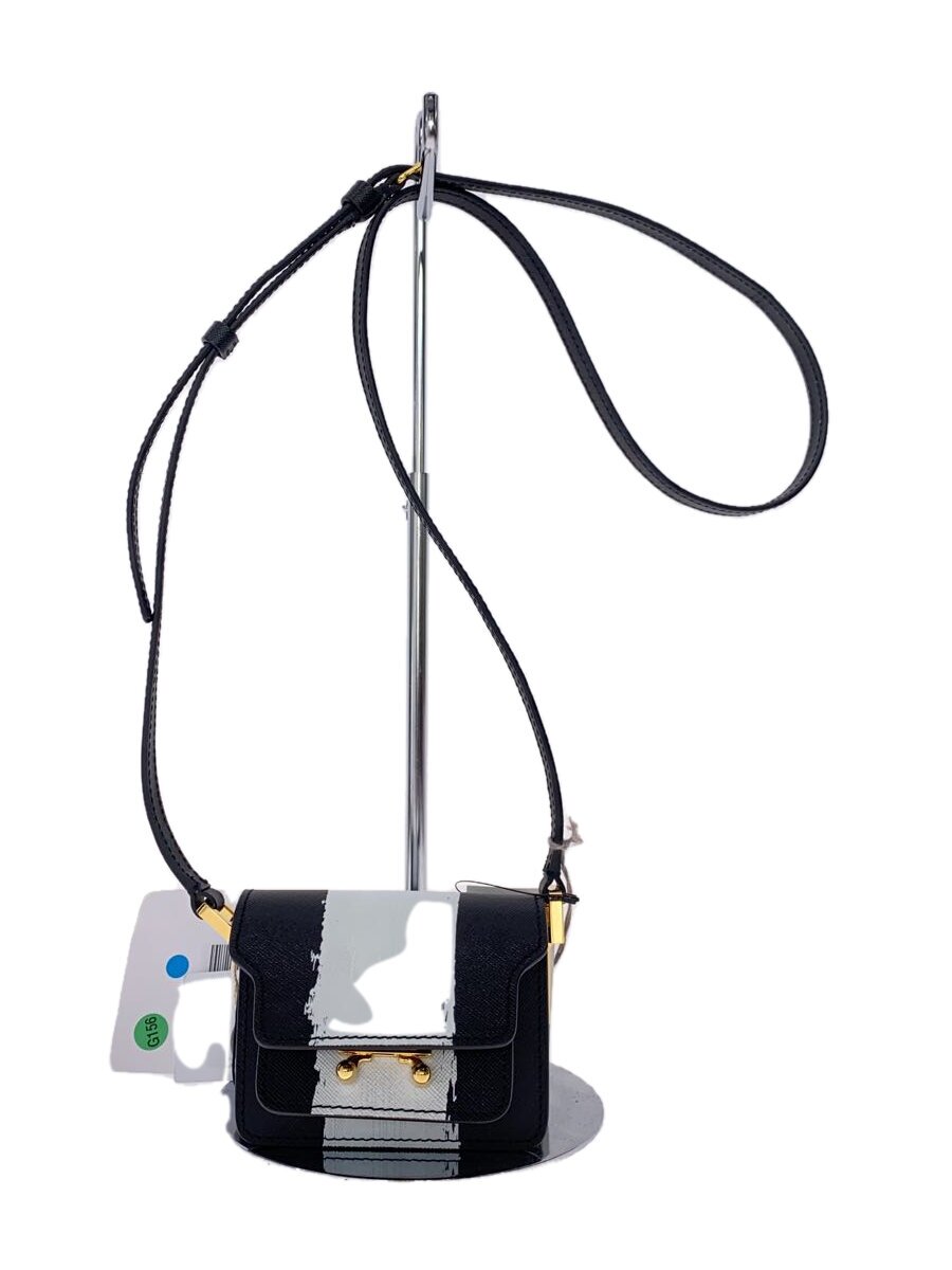 【中古】MARNI◆ショルダーバッグ/なめし革/BLK/SBMP0079L1【御徒面子】
