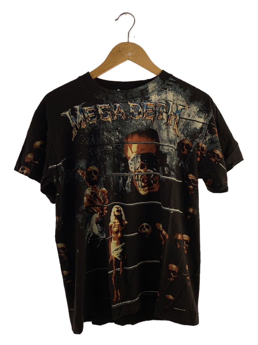 【中古】BROCKUM◆S/MEGADETH/1992/プルオーバー/L/綿織物/BLK/刷り上げる//【メンズウェア】