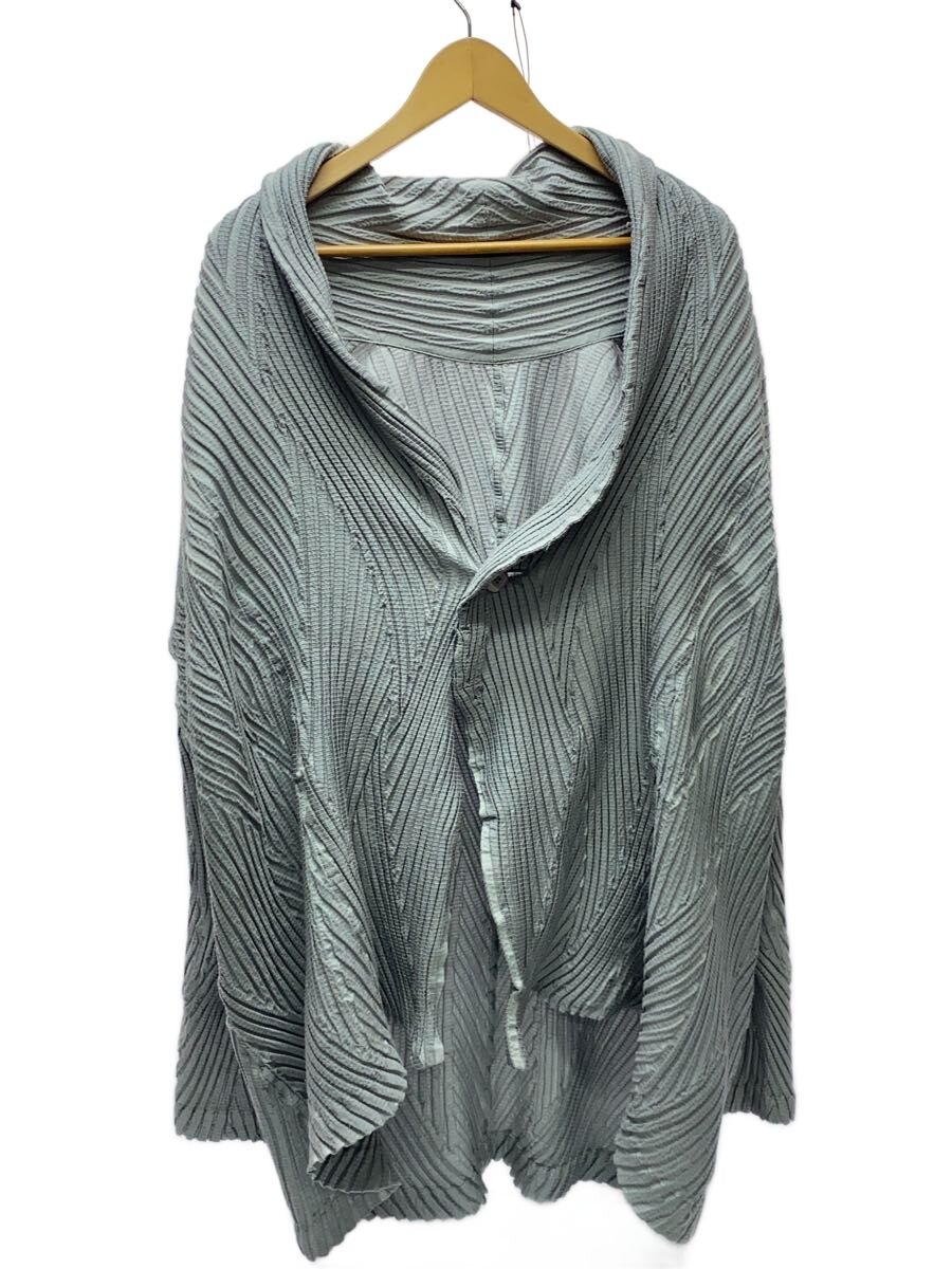 【中古】ISSEY MIYAKE◆上衣/2/ポリエステル/GRY/18SS/3Dスチームプリーツジャケット//【レディース御召しもの】