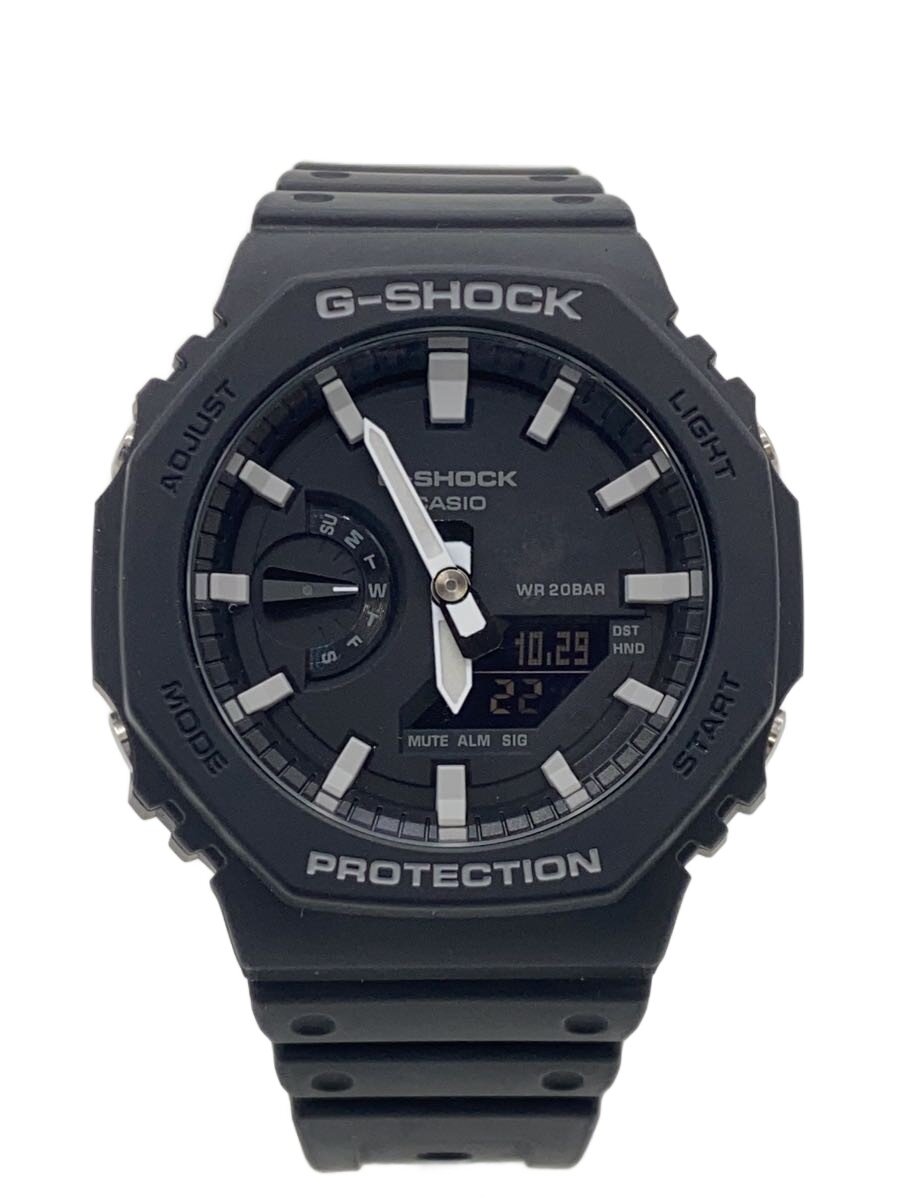 【中古】CASIO◆ウオッチ/アナログ/天然ゴム/BLK/GA-2100-1AJF【服飾雑貨他】
