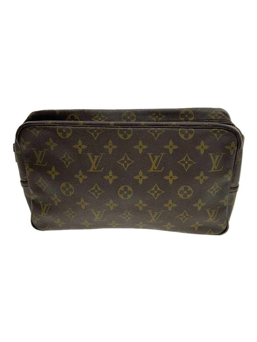 【中古】LOUIS VUITTON◆トゥルース・トワレット28_モノグラム・帆布_BRW/PVC/BRW【御徒面子】