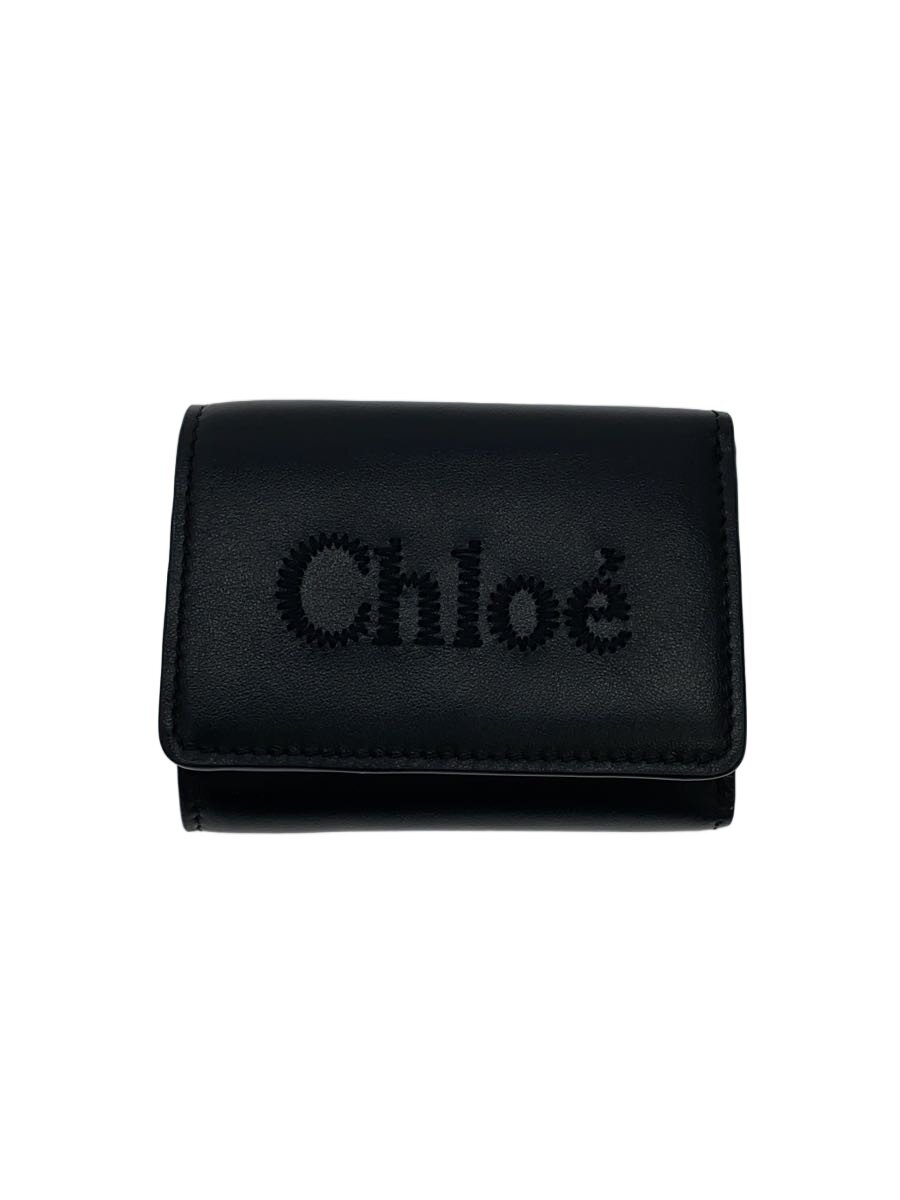 【中古】Chloe◆3つ折り札入れ/なめし革/BLK/レディース/CHC23AP874//【服飾雑貨他】