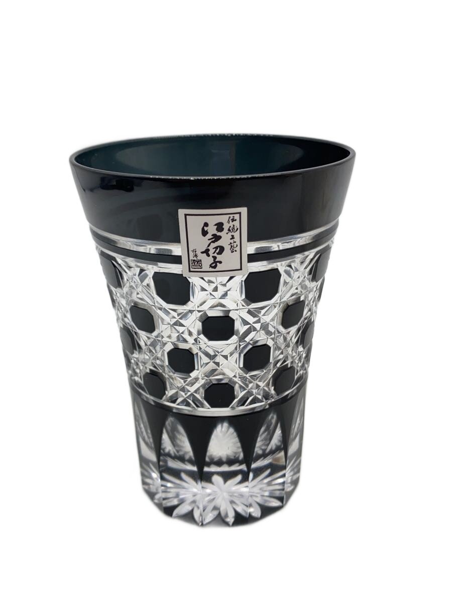 【中古】江戸切子◆グラス/BLK/TG09-18-1K【キッチン用品】