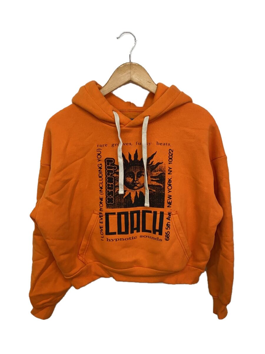 【中古】COACH◆LIL NAS X DROP BY COACH/パーカー/S/綿織物/ORN/刷り上げる/CQ105【レディース御召しもの】
