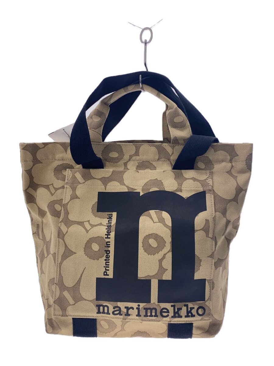 【中古】marimekko◆トートバッグ/帆布/BEG【御徒面子】
