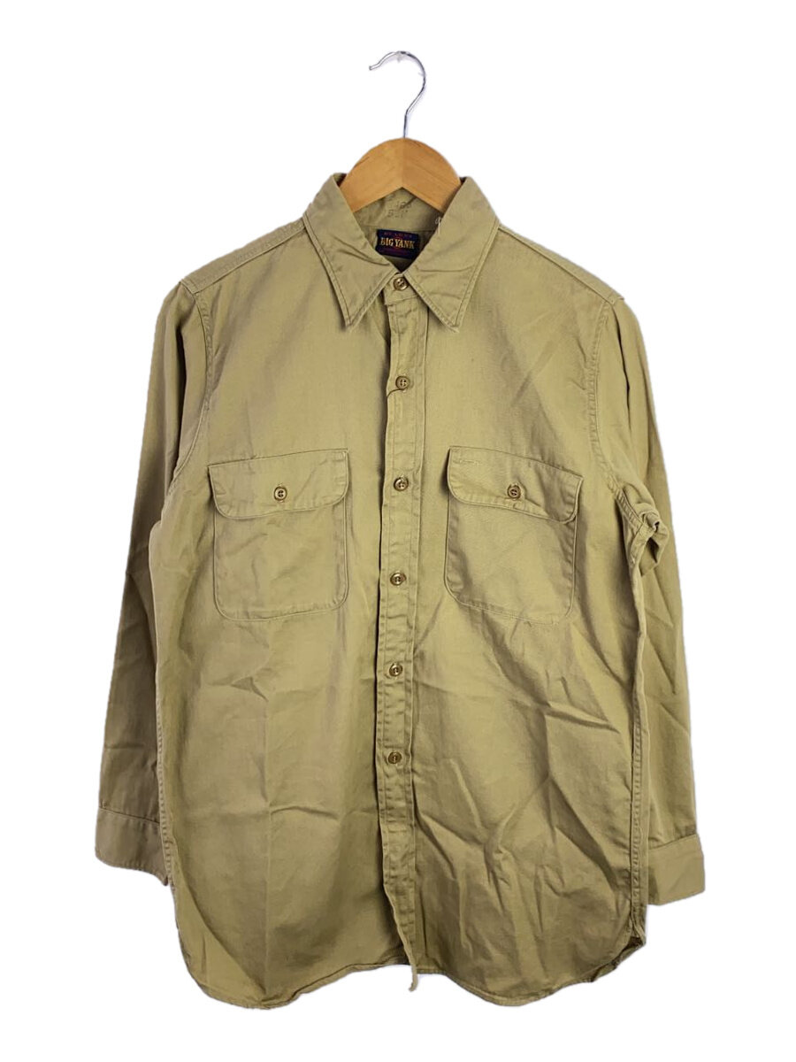 【中古】BIG YANK◆ワークシャツ/長袖シャツ/40s/DELUXE/マチ付/2ポケ/15-M/コットン/BEG//【メンズウェア】|2nd STREET 店