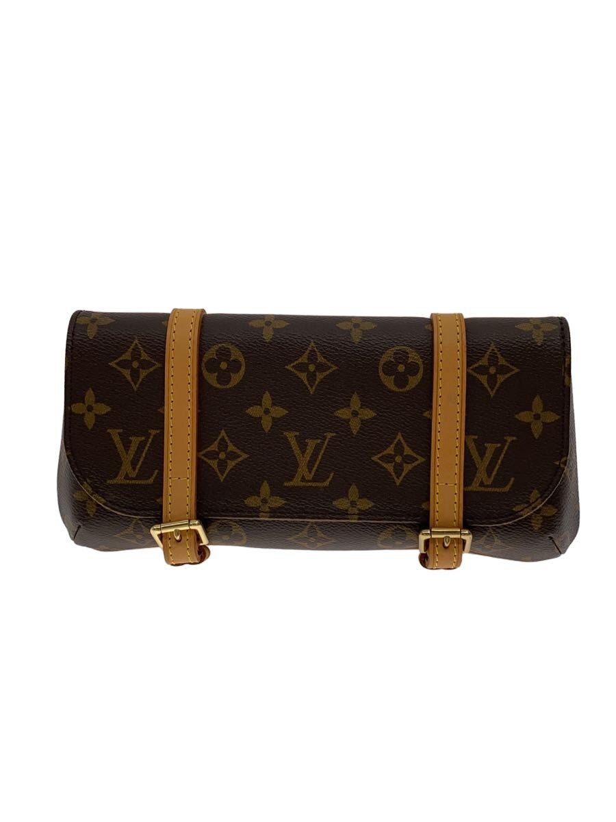 【中古】LOUIS VUITTON◆ポシェット・マレル_モノグラム・帆布/PVC/BRW【御徒面子】