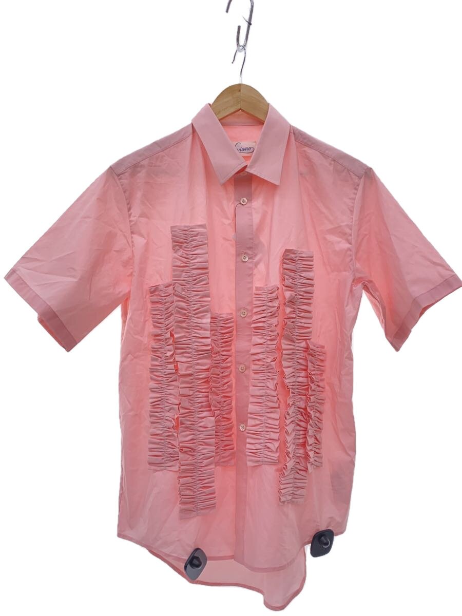【中古】VIVIANO◆25SS/Ruffle Short Sleeve Shirt/M/綿織物/PNK/VM-SS25-SH02【メンズウェア】