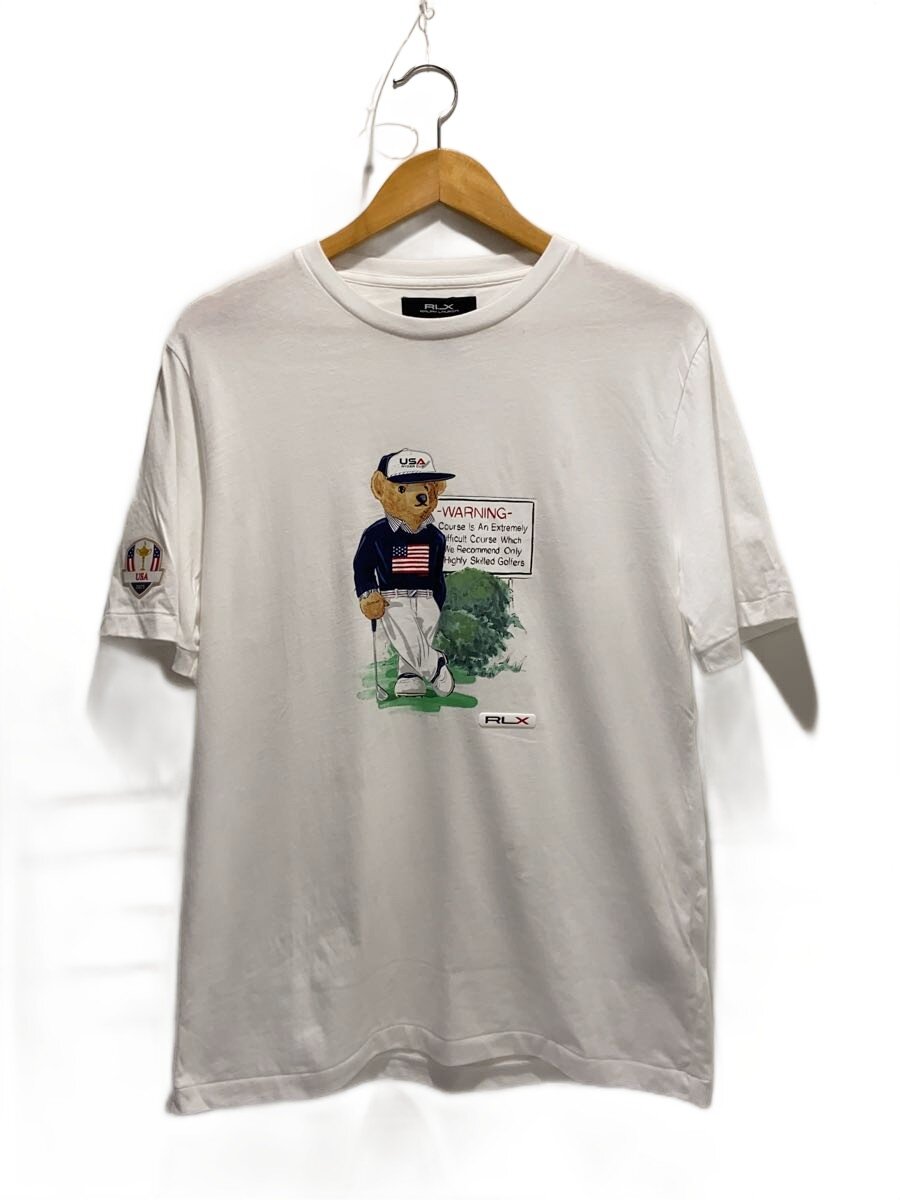 【中古】RLX RALPHLAUREN◆RLX RALPHLAUREN/ティーシャツ/S/綿織物/WHT/刷り上げる//【レディース御召しもの】