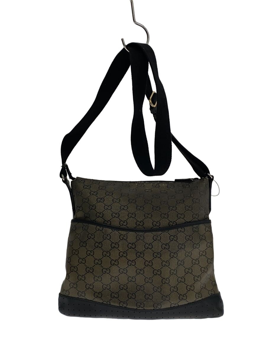 【中古】GUCCI◆トートバッグ/--/BRW/総柄/145857 506631/GG帆布/パンチング/落ち込み有【御徒面子】