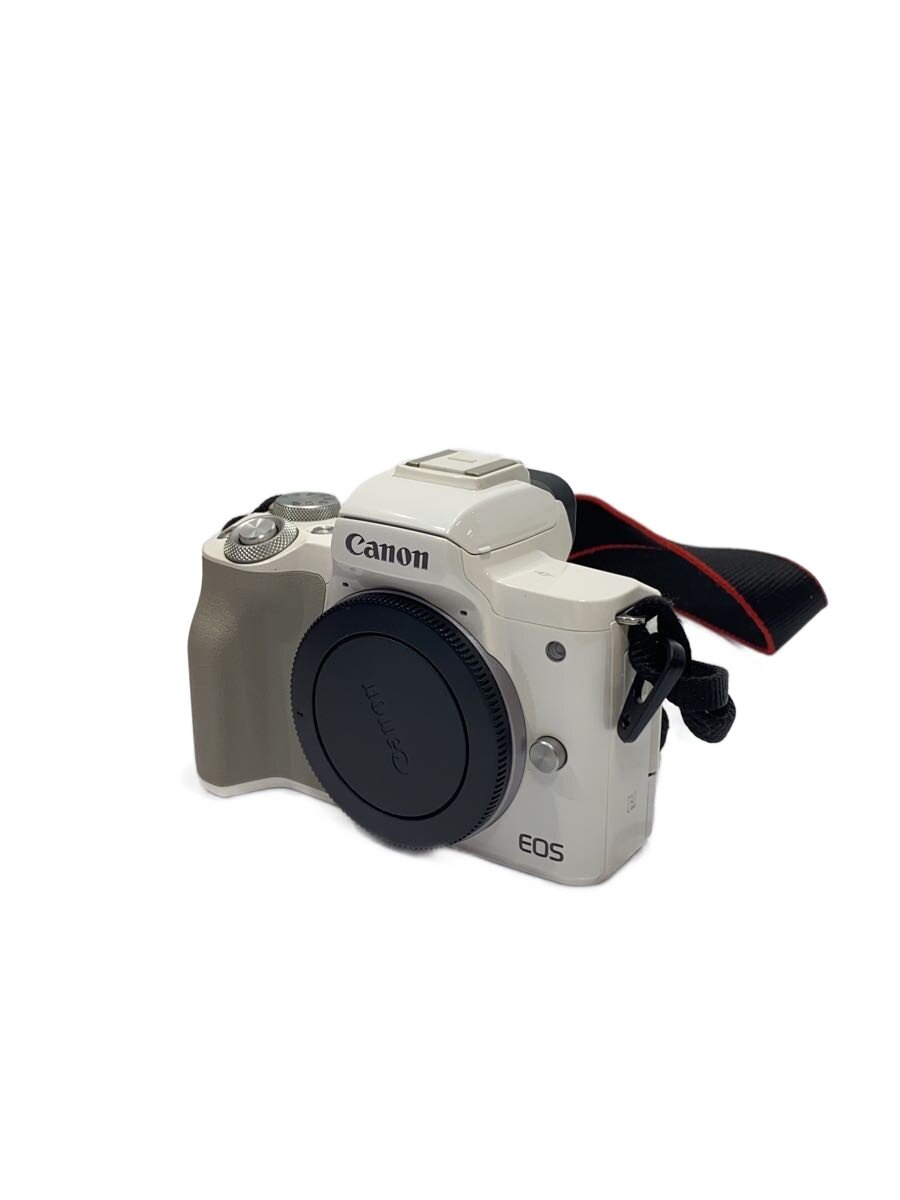 【中古】CANON◆デジタル一眼写真機 EOS Kiss M EF-M15-45 IS STM 水晶体一揃いの道具 [白いこと]【写真機】