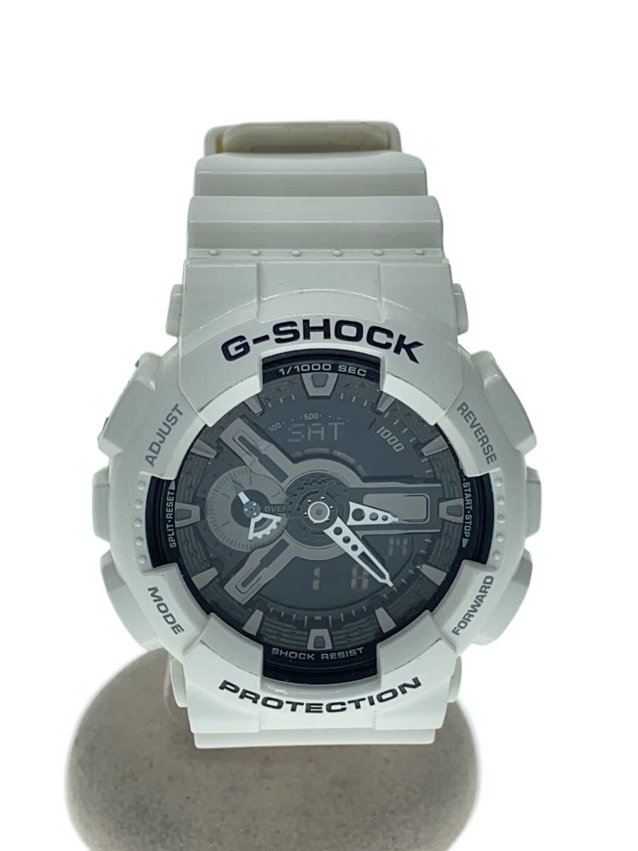 【中古】CASIO◆石英ウオッチ・G-SHOCK/デジアナ/WHT//【服飾雑貨他】