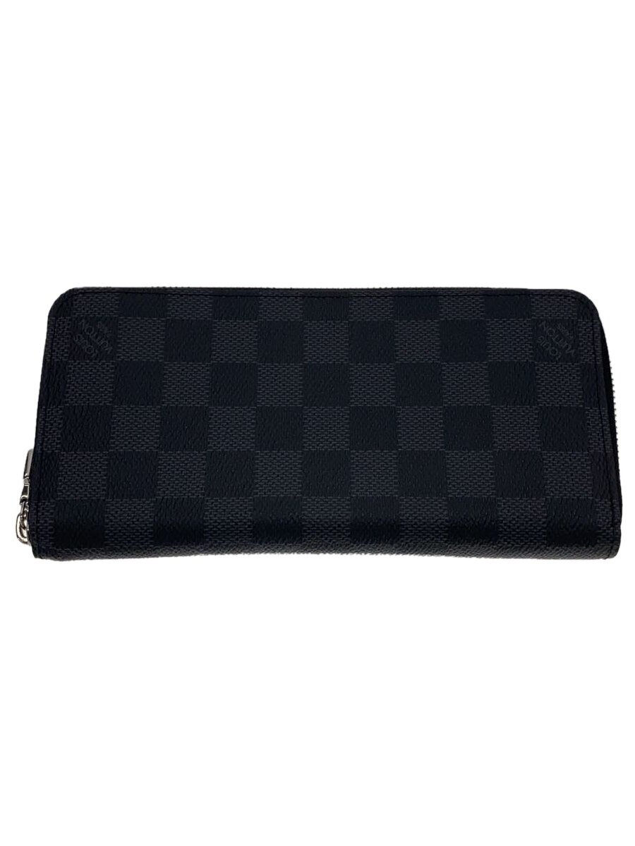 【中古】LOUIS VUITTON◆ジッピー・ウォレット・ヴェルティカル_ダミエ・グラフィット_BLK/PVC/BLK/メンズ【服飾雑貨他】