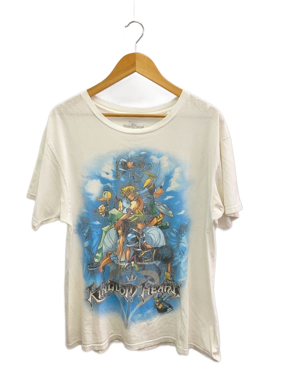【中古】00s/Kingdom Hearts/メキシコ合衆国製/プルオーバー/L/綿織物/白いこと【メンズウェア】