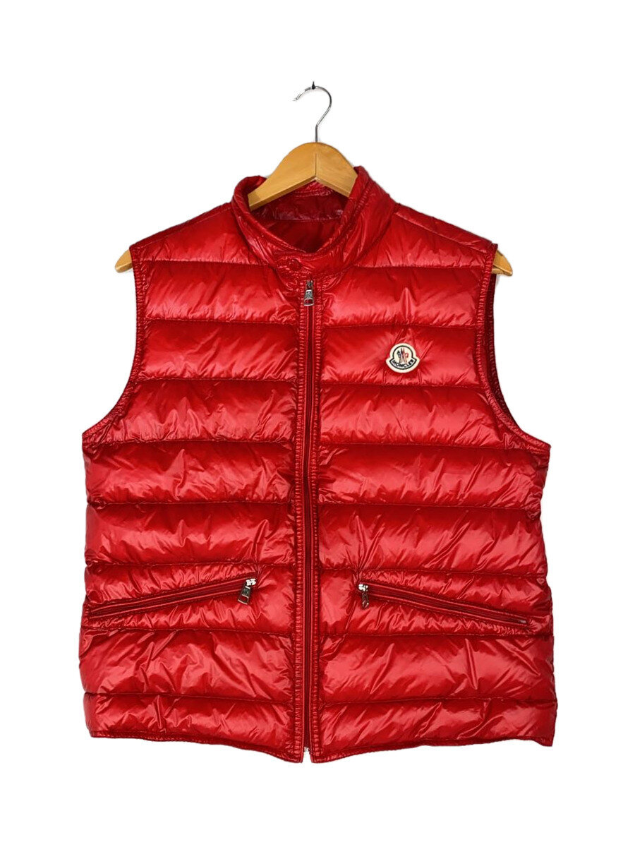 【中古】MONCLER◆グラフィカルユーザーインターフェイス GILET/落ちこむより良い/ナイロン/2/赤いこと/111-091-43321-05 53029//【レディース御召しもの】