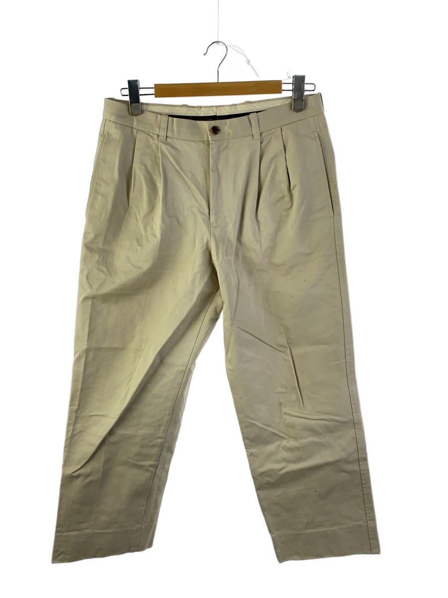 【中古】BROOKS BROTHERS◆CHINO PANTS/2タック/スラックスズボン下/32/綿織物/BEG/無地/19-26-8596【メンズウェア】