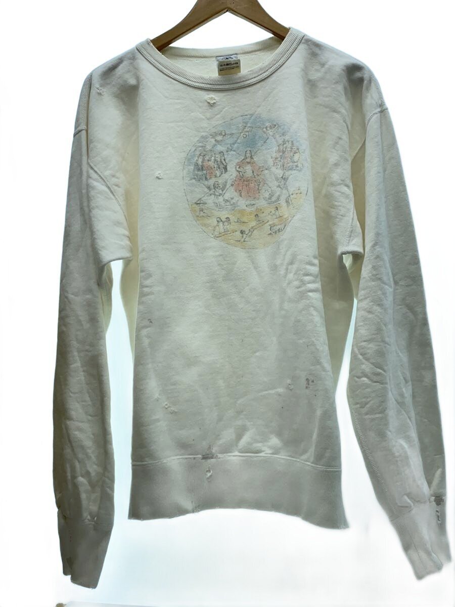 【中古】SAINT MICHAEL◆21SSCREW SWEAT SHIRT/スウェット/L/コットン/WHT/プリント/sm-s21-0000-013//【メンズウェア】|2nd STREET 店