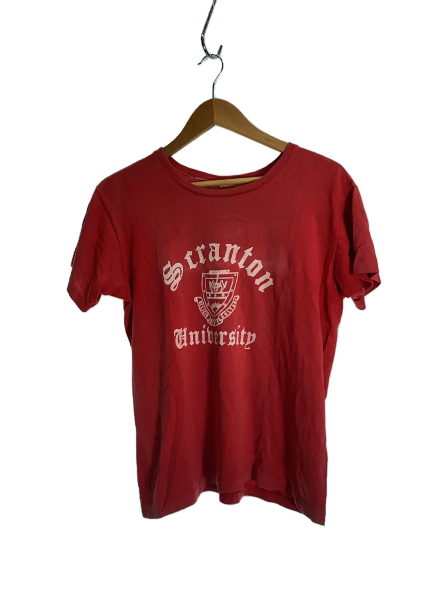 【中古】Champion◆60s/幽客引き舟/分科大学/3段刷り上げるプルオーバー/M/綿織物/RED/SCRANTON UNIVERSITY/【メンズウェア】